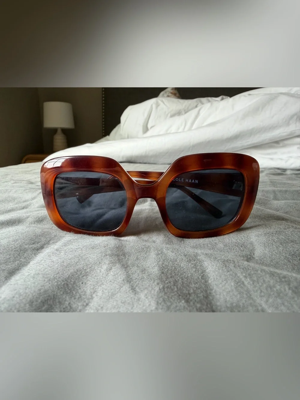 Cole Haan Women's Tortoiseshell Sunglasses - Amber Brown Frame